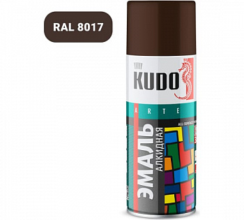Краска аэрозольная коричневая алкидная "KUDO" (520 мл)