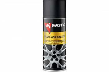 Краска для дисков черная матовая "KERRY" (520мл)