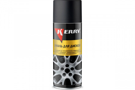 Краска для дисков черная матовая "KERRY" (520мл)