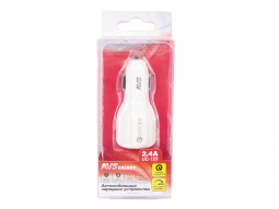 Адаптер автомобильный на 2 USB "AVS" 1.2А+1.2А  в прикуриватель 12/24В UC-123 Quick Charge