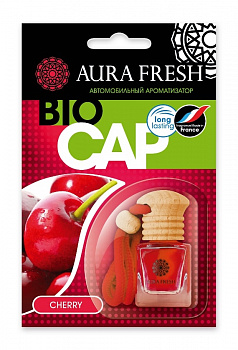 Ароматизатор подвесной с деревянной крышкой "AURA FRESH BIO CAP Cherry" (Вишня)