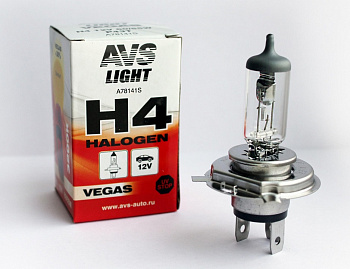 Лампа галоген H4  12/60/55W P43t "AVS" Vegas