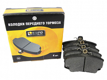 Колодки тормозные передние 2110,2170,1118,2190 (к-т 4шт) "ЕВРОдеталь"