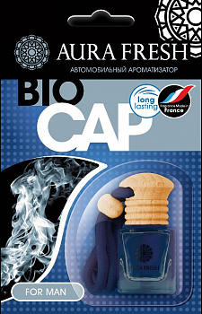 Ароматизатор подвесной с деревянной крышкой "AURA FRESH BIO CAP For Men" (Мужской)