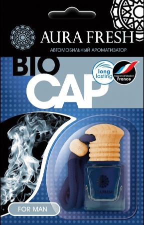 Ароматизатор подвесной с деревянной крышкой "AURA FRESH BIO CAP For Men" (Мужской)