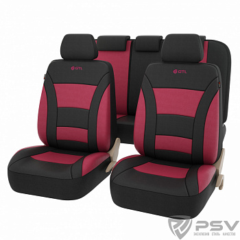 Чехлы а/м унив. "PSV" "GTL" Commodore  черно-бордовый