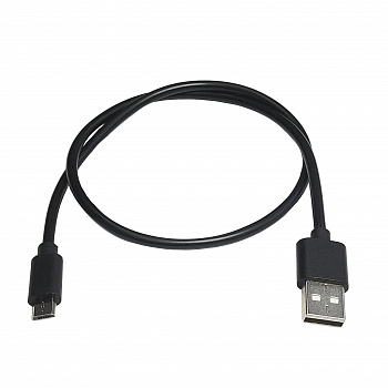 Зарядный кабель USB-Micro (TPE) 2А, 0,5м чёрный "YADA"
