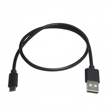 Зарядный кабель USB-Micro (TPE) 2А, 0,5м чёрный "YADA"