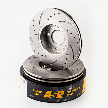 Диск тормозной 2180 Vesta, Largus, Logan, Sandero с АБС (вентилир.) "ASP" Sport перфорация и проточка