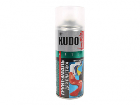 Грунт спрей (520 мл) для пластика черный "KUDO"    (RAL 9005)