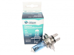 Лампа галоген H4  12/60/55W P43t "YADA" SUPER WHITE