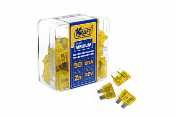 Предохранитель плоский 20А "KRAFT" (упак.50шт)