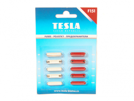 Предохранитель цилиндр. "TESLA" (к-т 10шт) 8Ах5+16Ах5 в блистере F 151