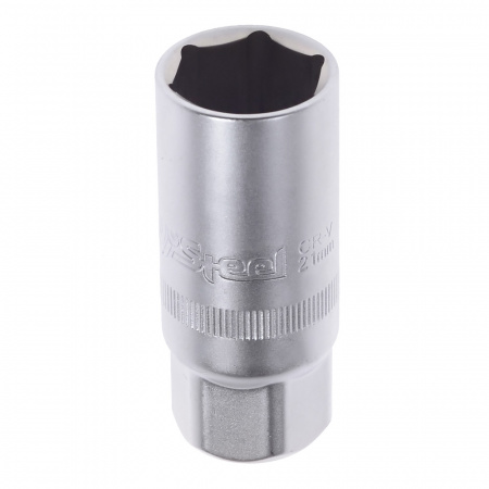 Головка свечная  6-гран 1/2" 21мм "AV Steel"