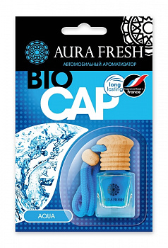 Ароматизатор подвесной с деревянной крышкой "AURA FRESH BIO CAP Aqua" (Аква)