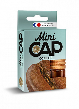 Ароматизатор подвесной с деревянной крышкой "AURA FRESH Mini CAP Coffee" (Кофе) 4ml