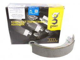 Колодки тормозные задние 3110 (2 шт длин., 2 шт. корот.) к-т 4шт оцинк "G-PART"
