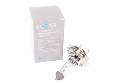 Лампа галоген H7 12/55W "LECAR"