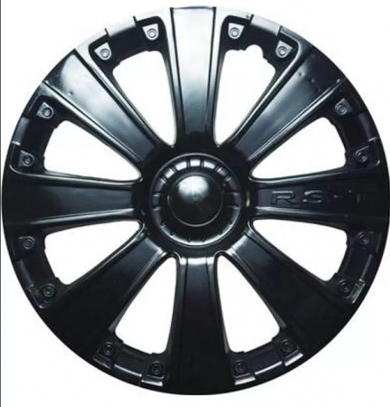 Колпаки декоративные 15" (к-т 4шт) "RS-T" черный глянец