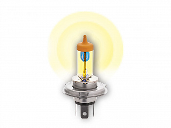 Лампа галоген H4  12/60/55W P43t к-т 2шт "KRAFT" Pro All Weather 3000K