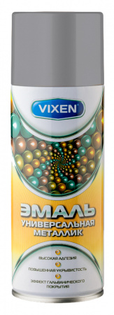 Краска аэрозольная хром зеркальный акриловая универсальная (металлик) "VIXEN" (520 мл)