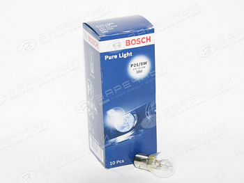 Лампа А 12-21-5-2 конт. P21/5W 12V (стоп-сигнал, габариты) "BOSCH"