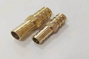 Переходник под шланг "Елочка" (прямой) d= 6х8мм.(латунь) "Technik"