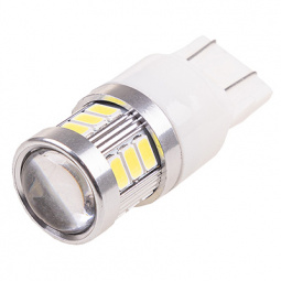 Лампа светодиод Т20 (12-21-5 б/цок.) W21/5W 12/24V 18SMD диодов 2-конт биполярная Белая SKYWAY Повор