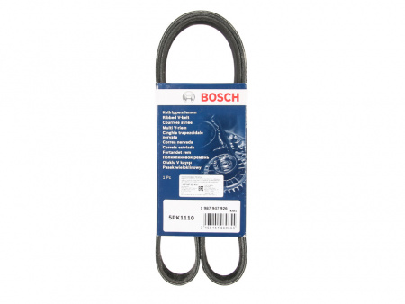 Ремень генератора Largus, Logan, Sandero с ГУР (5PK1110) без конд. "BOSCH"
