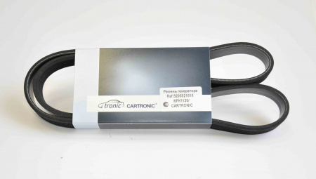 Ремень генератора Largus, Logan, Sandero (1,6 16V) с ГУР (6PK1130) без конд."CARTRONIC"