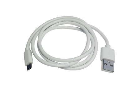 Зарядный кабель USB-Micro (TPE) 2А, 1м белый "YADA"