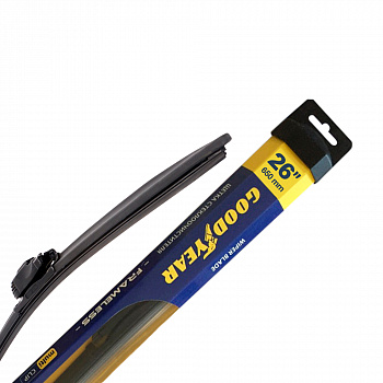 Бескаркасная щетка стеклоочистителя Goodyear FRAMELESS 2665 cm всесезонная, MULTICLIP GY000426