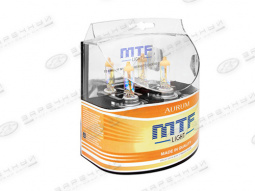 Лампа галоген H7 12/55W к-т 2шт "MTF" AURUM 3000K (Корея)