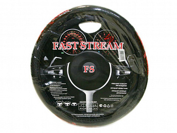 Оплетка руля "M" d37-39см "FAST STREAM" виниловая, "FAST TEAM"