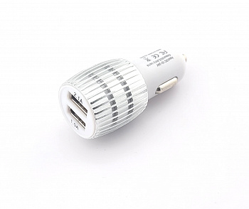 Адаптер автомобильный на 2 USB "YADA" 1А+2.1А  в прикуриватель