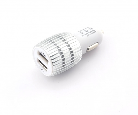 Адаптер автомобильный на 2 USB "YADA" 1А+2.1А  в прикуриватель