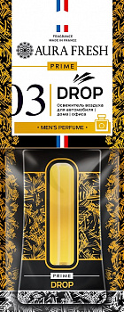 Ароматизатор подвесной картонный "AURA FRESH PRIME Drop № 3" (PACO RABANNE-1 MILLION)