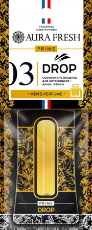 Ароматизатор подвесной картонный "AURA FRESH PRIME Drop № 3" (PACO RABANNE-1 MILLION)
