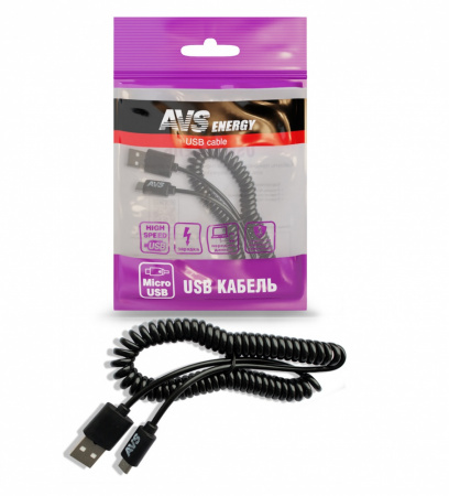 Зарядный кабель microUSB "AVS" (2м)  MR-32 (витой)