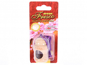 Ароматизатор подвесной с деревянной крышкой "AREON FRESCO" SPRING BOUQUET (Цветочный букет)
