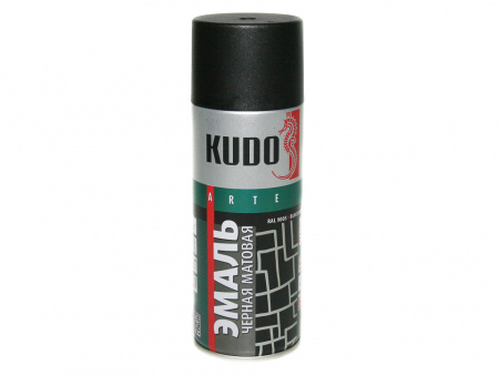 Краска аэрозольная чёрная матовая алкидная "KUDO" (520 мл)
