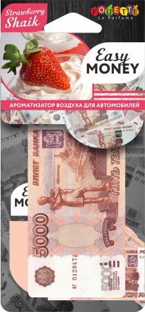 Ароматизатор подвесной "5000 рублей" "Easy Money" (Strawberry Shaik)