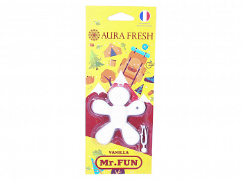 Ароматизатор подвесной "AURA FRESH MR.FUN Vanilla" (Ваниль)