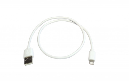 Зарядный кабель USB-Lightning (TPE) 2А, 0.5м белый "YADA"