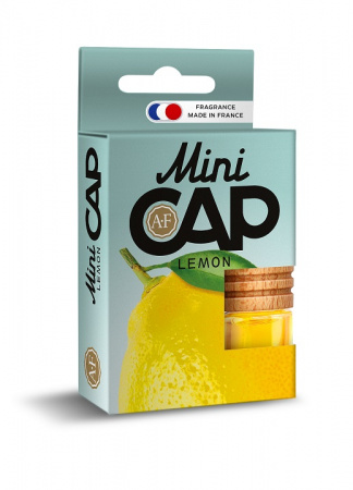 Ароматизатор подвесной с деревянной крышкой "AURA FRESH Mini CAP Lemon" (Лимон) 4ml