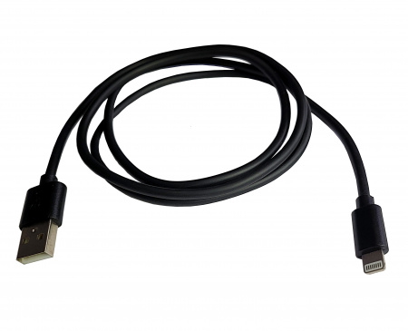 Зарядный кабель USB-Lightning (TPE) 2А, 1м чёрный "YADA"