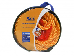Трос буксировочный канат 10т (6м) "KRAFT" 2 петли,в сумке на молнии