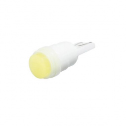 Лампа светодиод Т10 (12-5 габариты б/цок.) W5W 12V 1 SMD диод 1-конт фарфор Белая SKYWAY Салон, габа