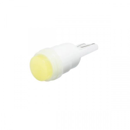 Лампа светодиод Т10 (12-5 габариты б/цок.) W5W 12V 1 SMD диод 1-конт фарфор Белая SKYWAY Салон, габа