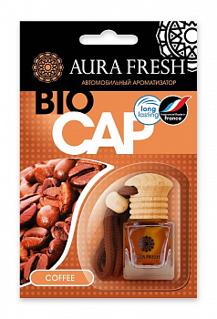 Ароматизатор подвесной с деревянной крышкой "AURA FRESH BIO CAP Coffee" (Кофе)